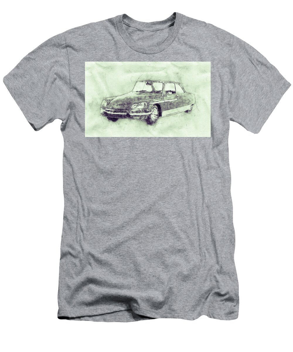 Citroen Ds 3 Executive Car 1955 Automotive Art Car Posters Studio Grafiikka T-Shirt