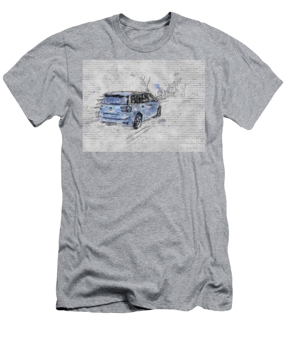 Citroen Grand C4 Spacetourer 2019 Rear Exterior Minivan New White French Cars Ashtyn Treutel T-Shirt