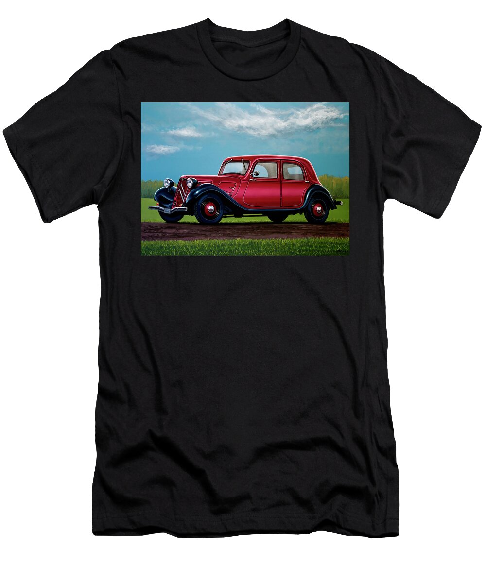 Citroen Traction Avant Painting Paul Meijering T-Shirt