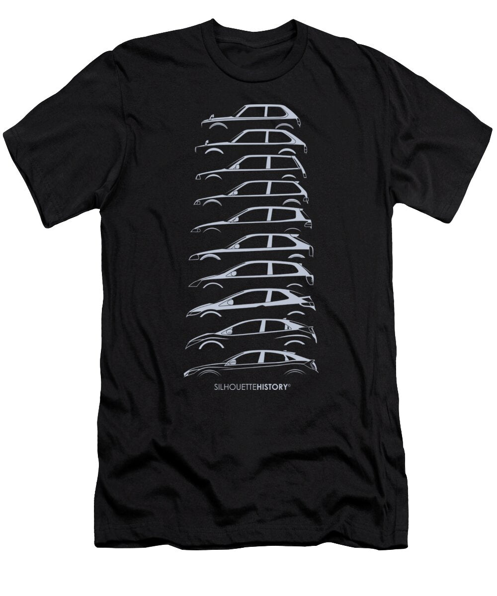 Civil Hatch 3d Silhouettehistory Gabor Vida T-Shirt