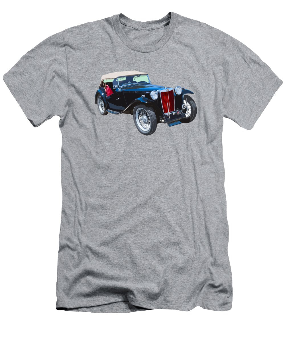 Classic Black Mg Tc Convertible British Sports Car Keith Webber Jr T-Shirt