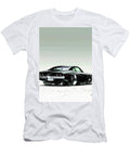 Classic Black Muscle Chevrolet Corvair Car Rear View American Automotive Art Lowell Harann T-Shirt