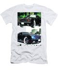 Classic Black Muscle Chevrolet Monte Carlo Ss 6th Gen Car Illustration Cityscape Background Lowell Harann T-Shirt