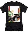 Classic Black Pontiac Grand Prix Gtp Car with Flowers Illustration Lowell Harann T-Shirt