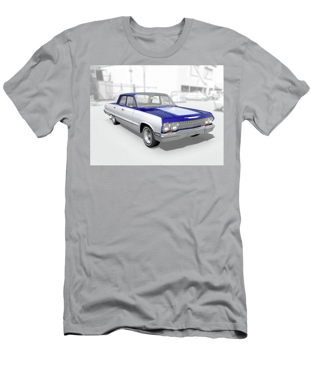 Classic Blue and White Sedan Cathy Anderson T-Shirt