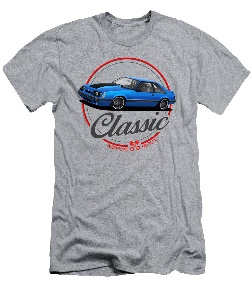 Classic Blue Mustang Paul Kuras T-Shirt