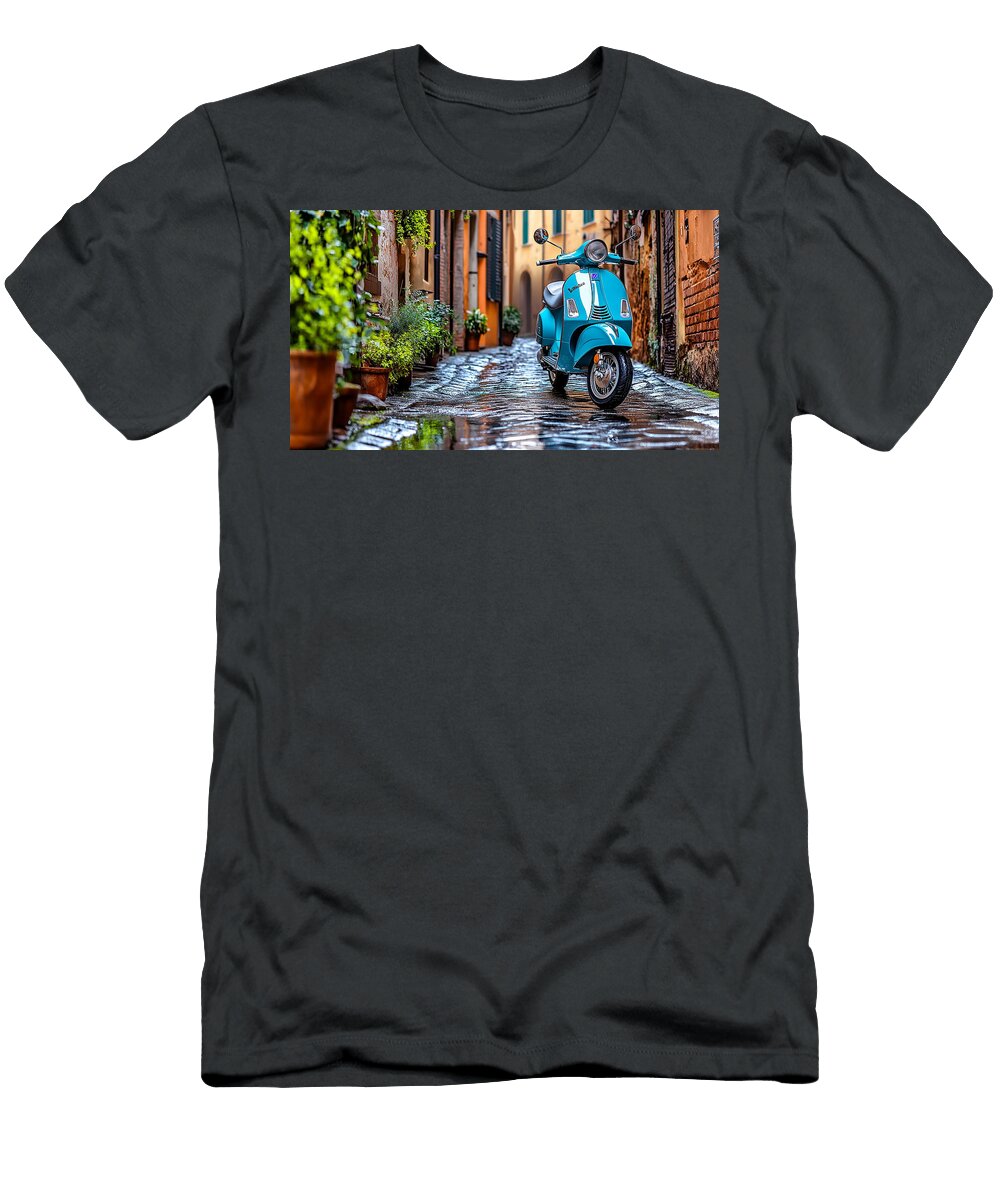 Classic Blue Vespa Stephen Smith Galleries T-Shirt
