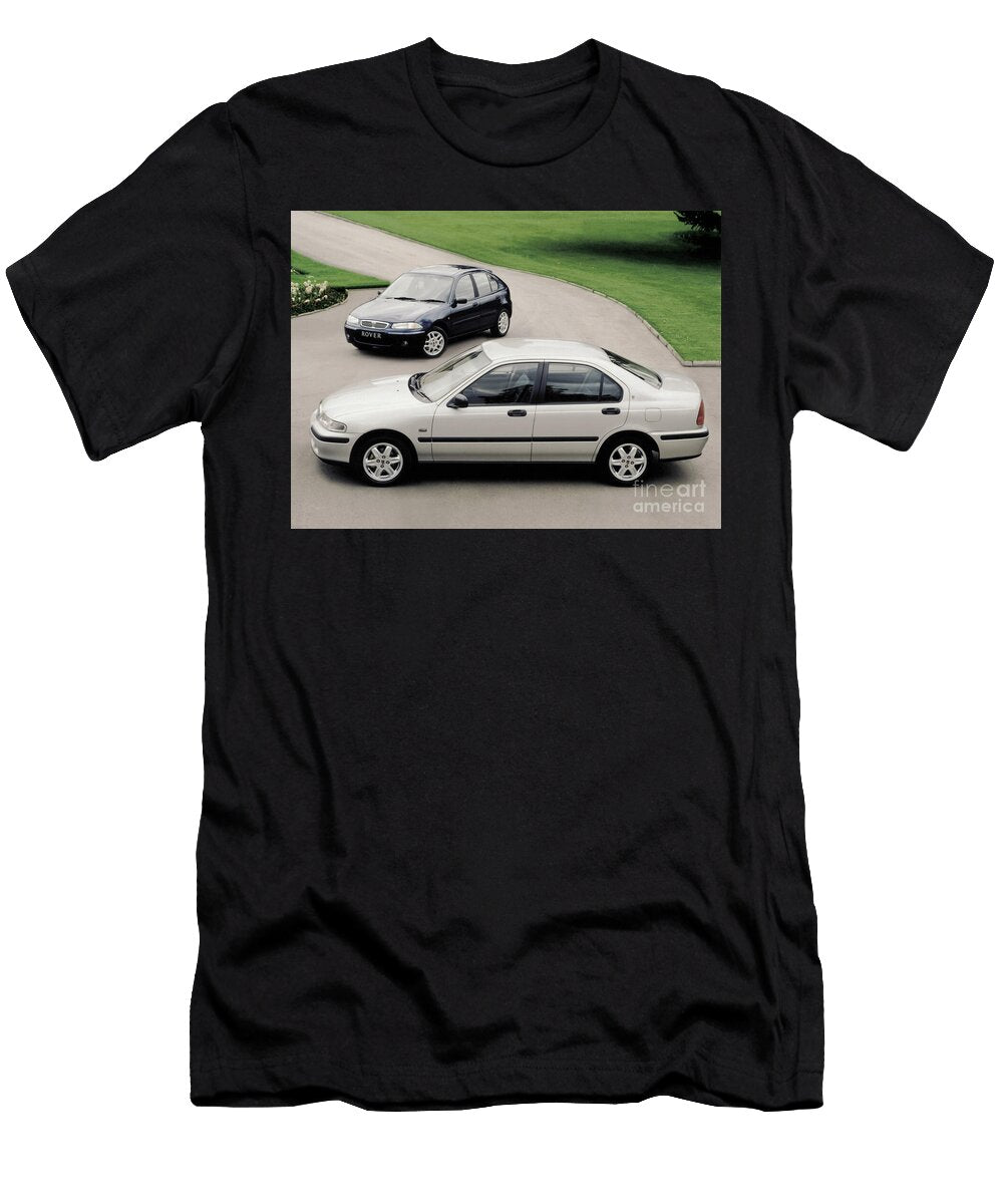 Classic British Cars Rover 400 Sint Truiden and Rover 25 Hatchback Vlad Automotive T-Shirt