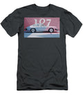 Classic Car Against Pink Backdrop Evie Carrier T-Shirt