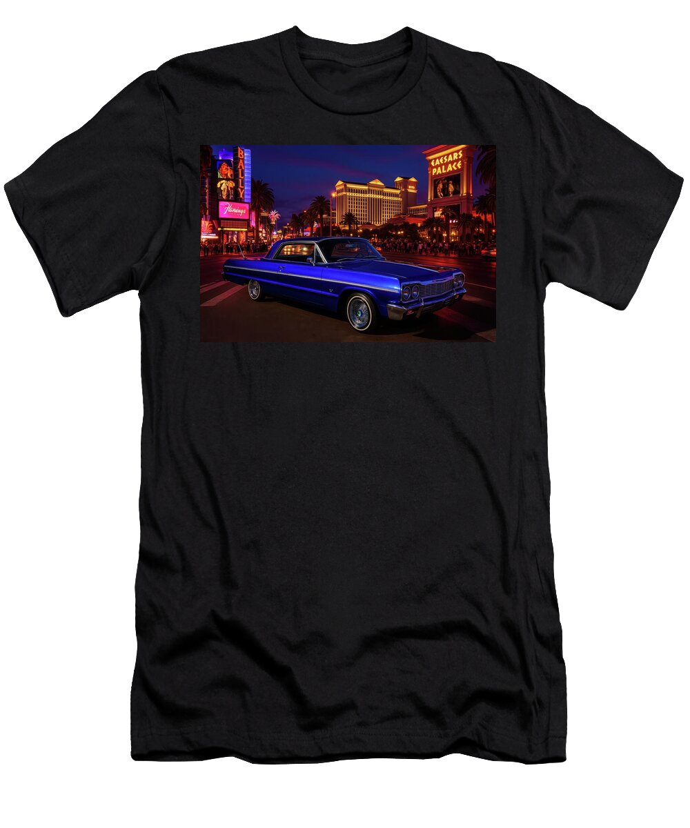 Classic Car in Vibrant Las Vegas Cathy Anderson T-Shirt