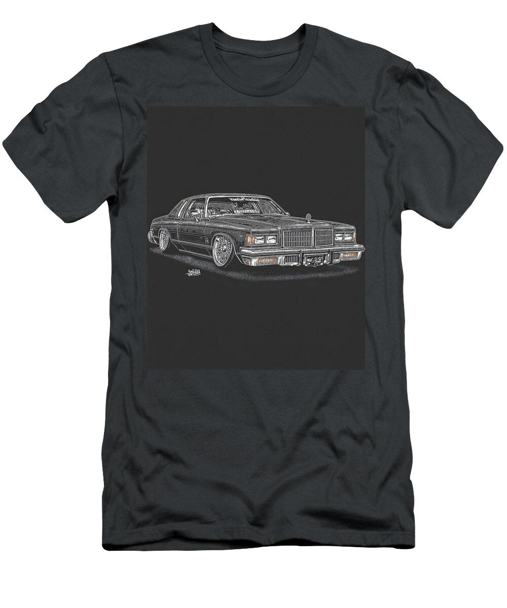 Classic Lowrider Car on Black Oldsmobile Delta 88 Royale Muscle Car Grayson Sheppard T-Shirt