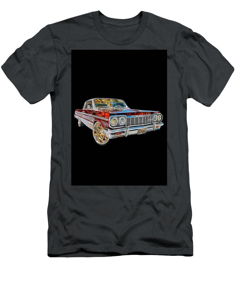 Classic Lowrider on Black Background Car Ethereal May Chaney T-Shirt