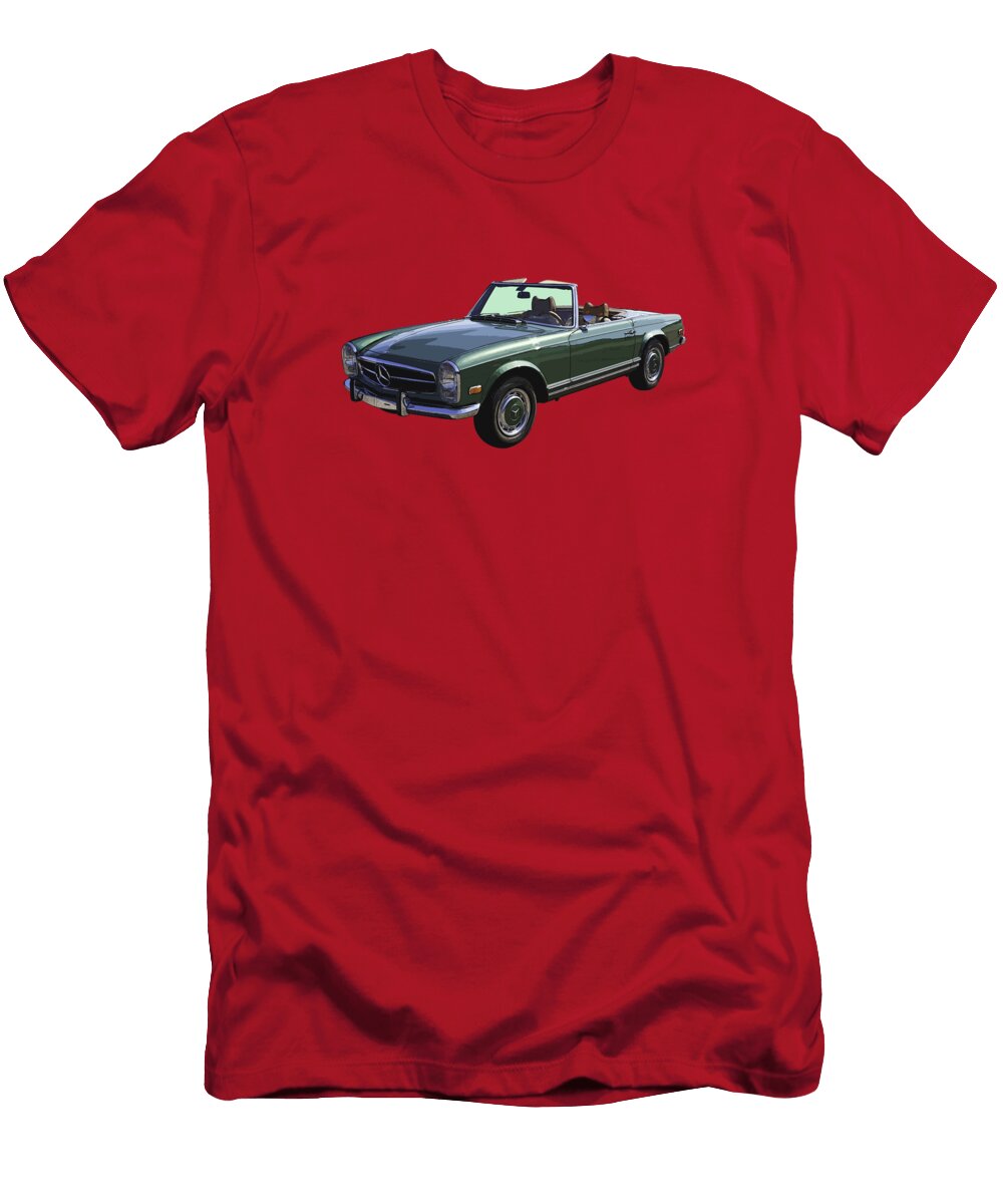 Classic Mercedes Benz 280 Sl Convertible Automobile Keith Webber Jr T-Shirt