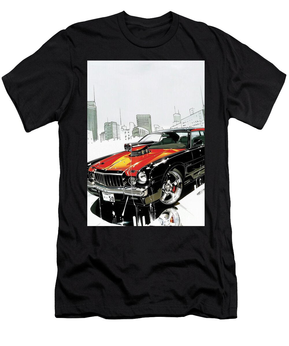 Classic Pontiac Grand Prix Gxp Car Illustration a Custom Muscle Pontiac Grand Prix Gxp Car in the Ci Lowell Harann T-Shirt