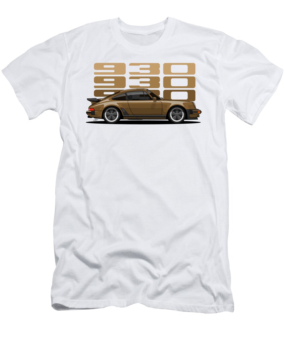 Classic Porsche 930 Turbo Side View John Cassella T-Shirt