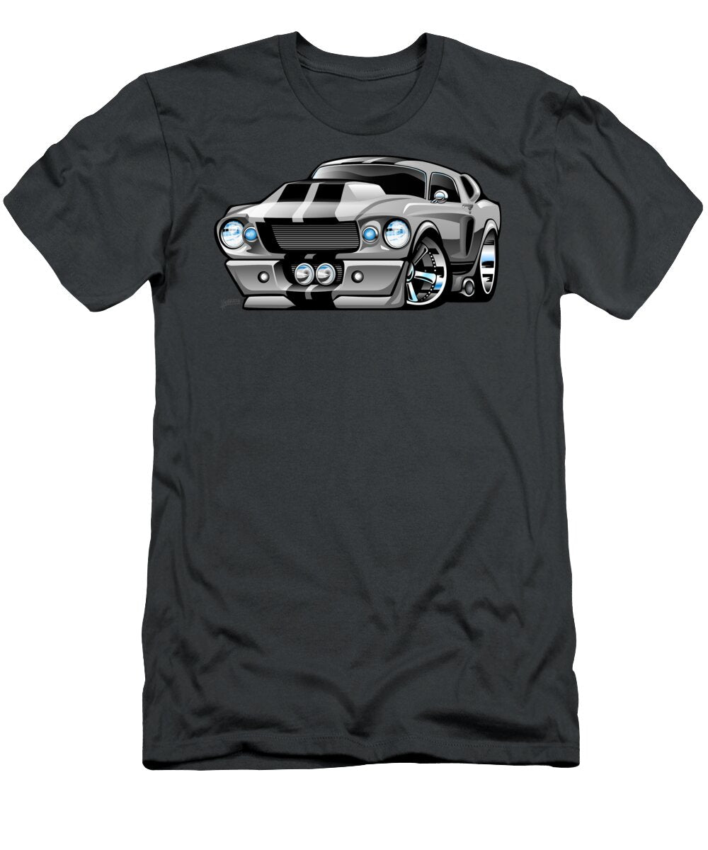 Classic Sixties American Muscle Car Cartoon Jeff Hobrath T-Shirt