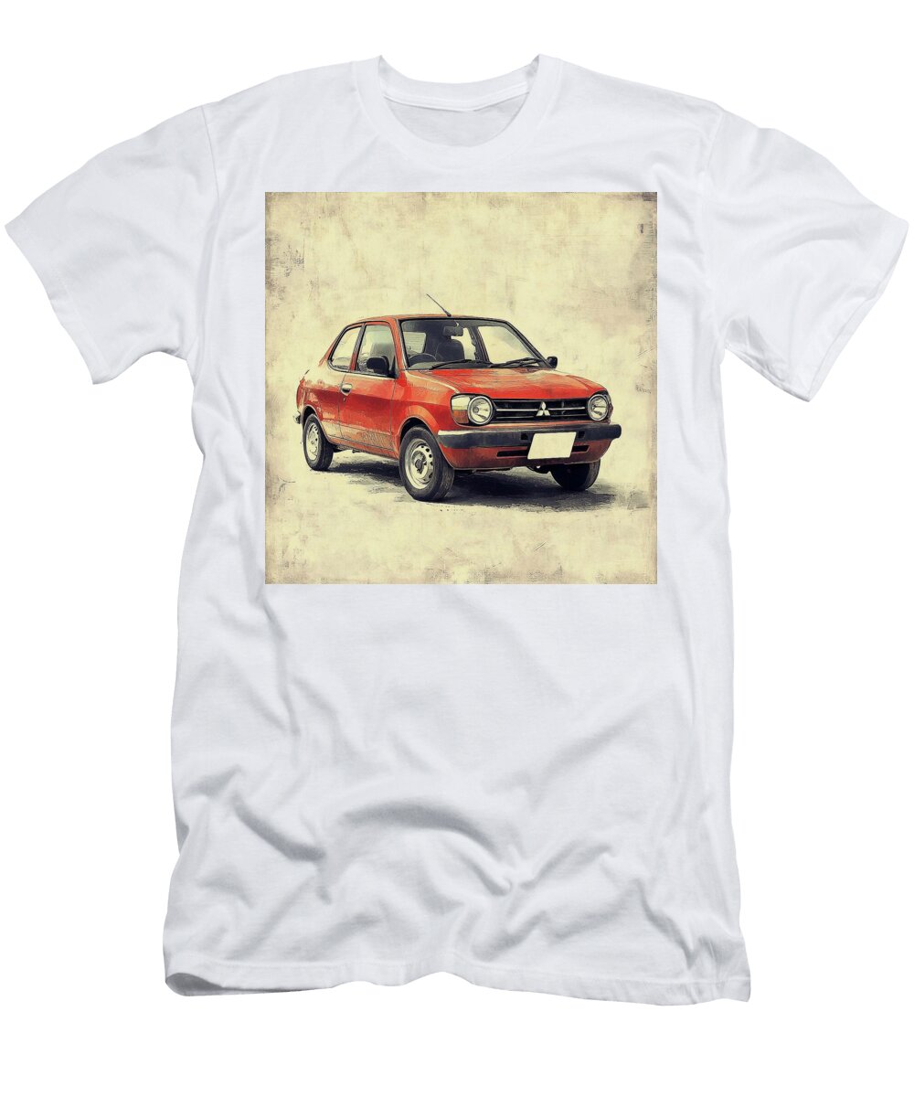 Classic Vehicle Mitsubishi Mirage 2012 Japan Hatchback Jdm Car Vintage Car Retro Design Grayson Sheppard T-Shirt