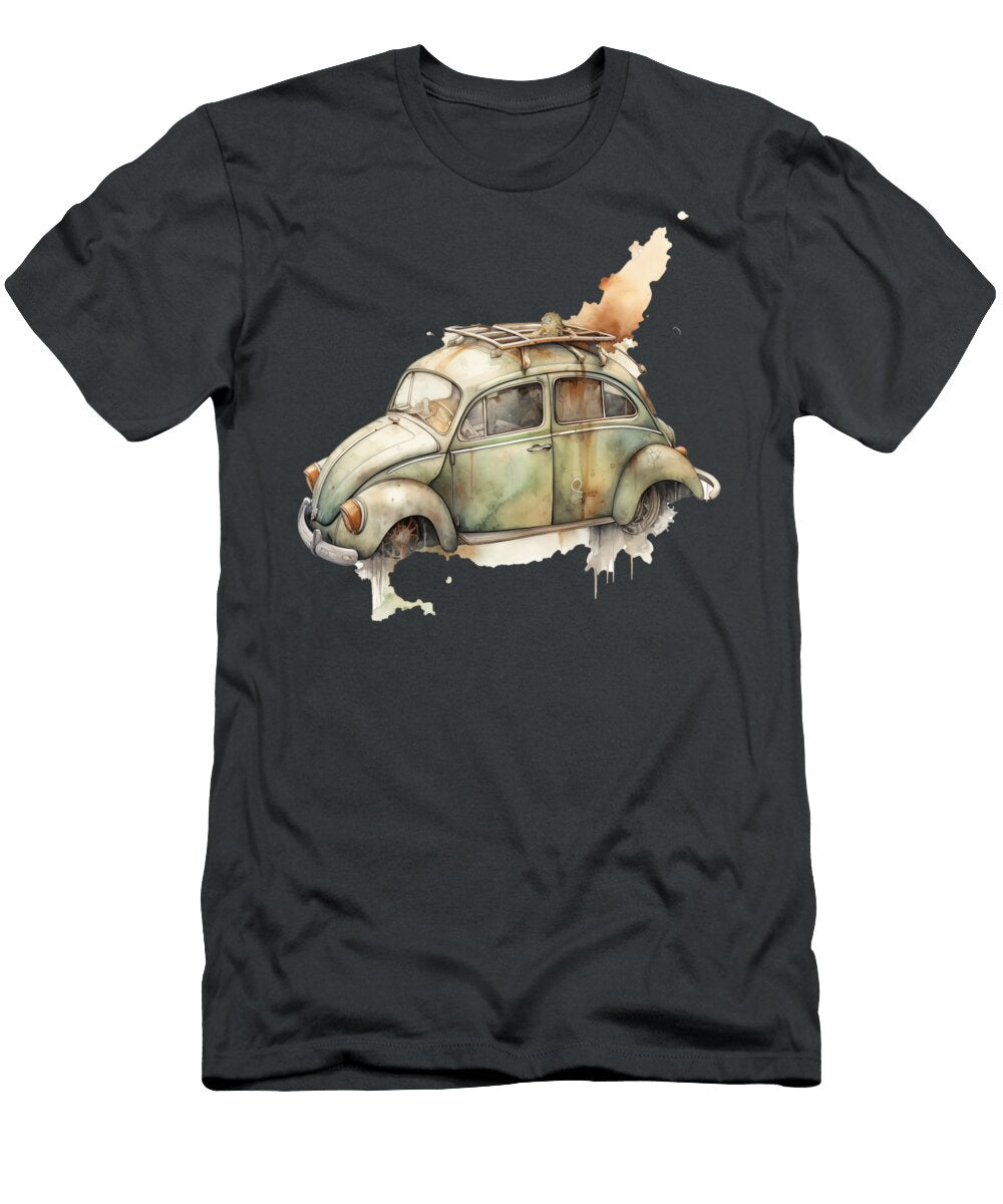 Classic VW Beetle Watercolor 43 Peter Lopez T-Shirt