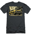 Classic Yellow Chevrolet Ss Car in Urban Setting a Retro Street Art Illustration Destiney Sullivan T-Shirt