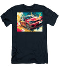 Colorful Car Illustration Modern Vehicle Volkswagen Golf Gti 2015 Hatchback Colorful Car Vibrant Red Hollie Love T-Shirt