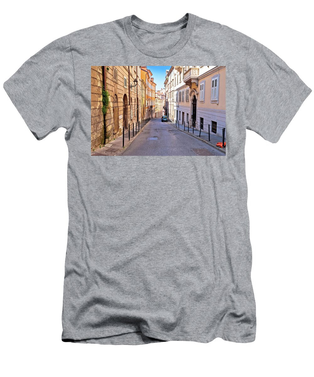 Colorful Italian Narow Street in Trieste View Brch Photography T-Shirt