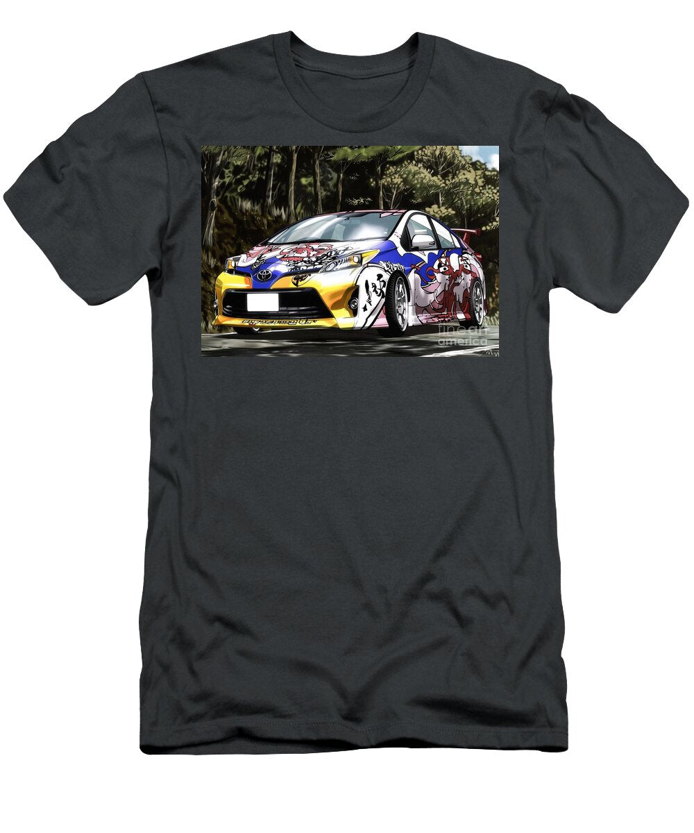 Colorful Japanese Toyota Prius with Anime Style Design Destiney Sullivan T-Shirt