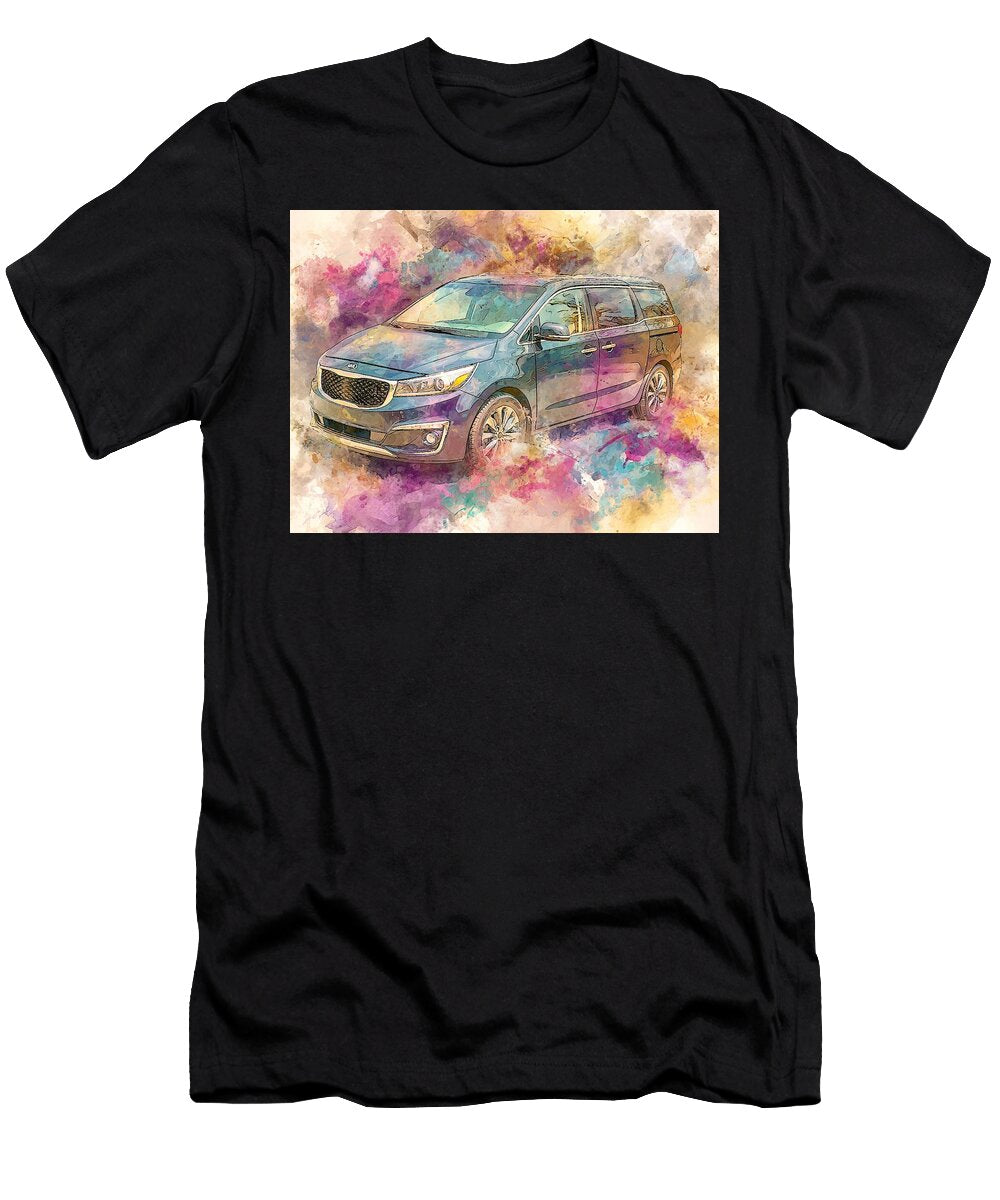 Colorful Vehicle Kia Sedona 2015 Minivan Artistic Car Vibrant Car Painting Hollie Love T-Shirt