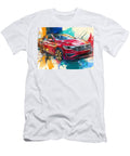 Colorful Volkswagen Sedan Volkswagen Jetta 2023 Sedan Abstract Art Colorful Car Vibrant Red Car Abst Hollie Love T-Shirt