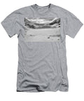 Columbia Icefield Icy Blue Winter Views Black and White Adam Jewell T-Shirt