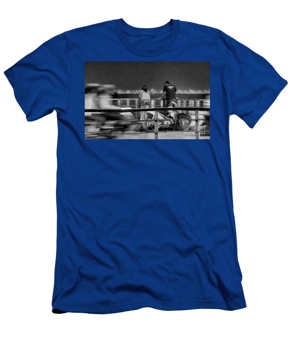 Couple Long Bien Bridge Chuck Kuhn T-Shirt