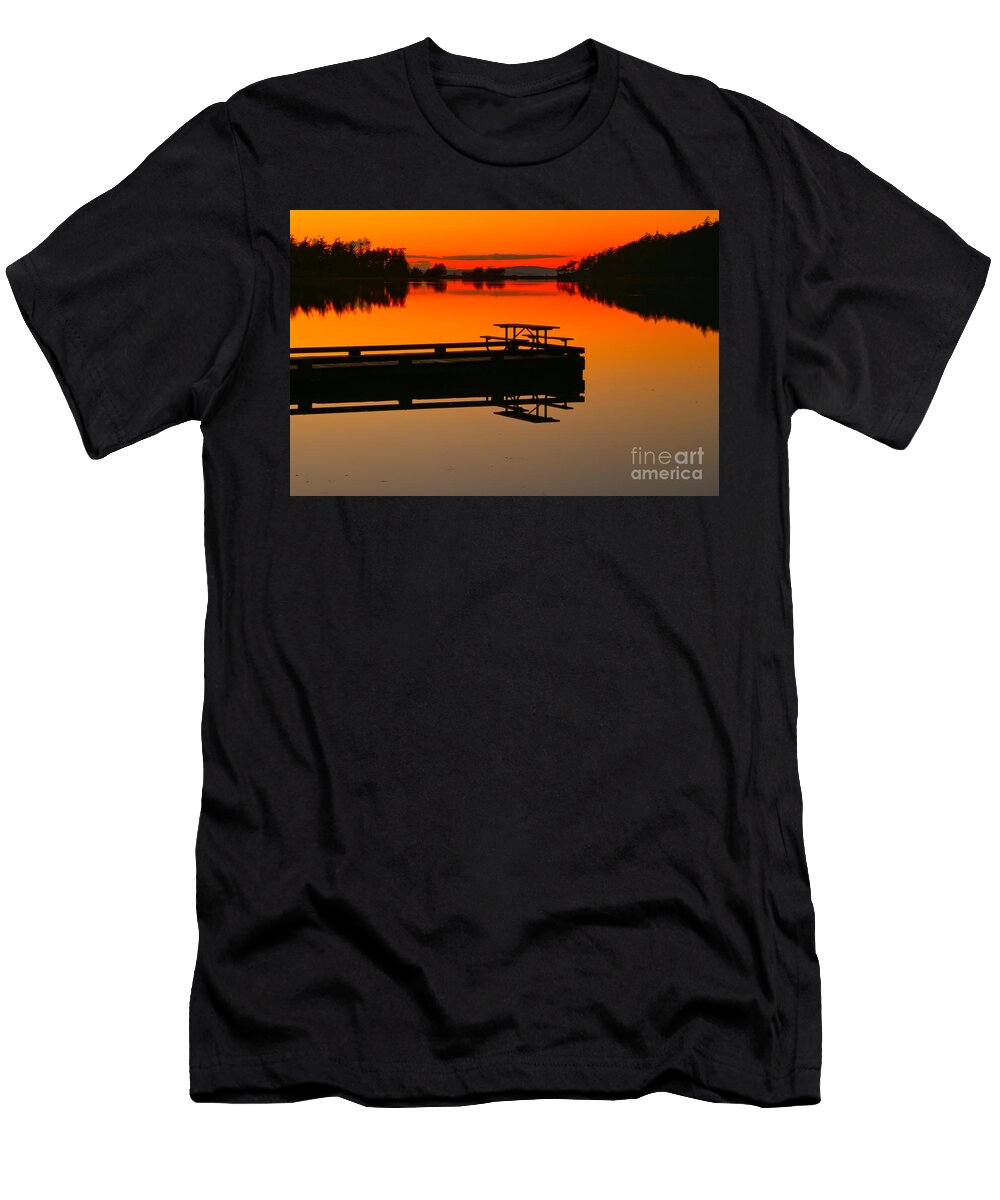 Cranberry Lake Sunset Picnic Adam Jewell T-Shirt