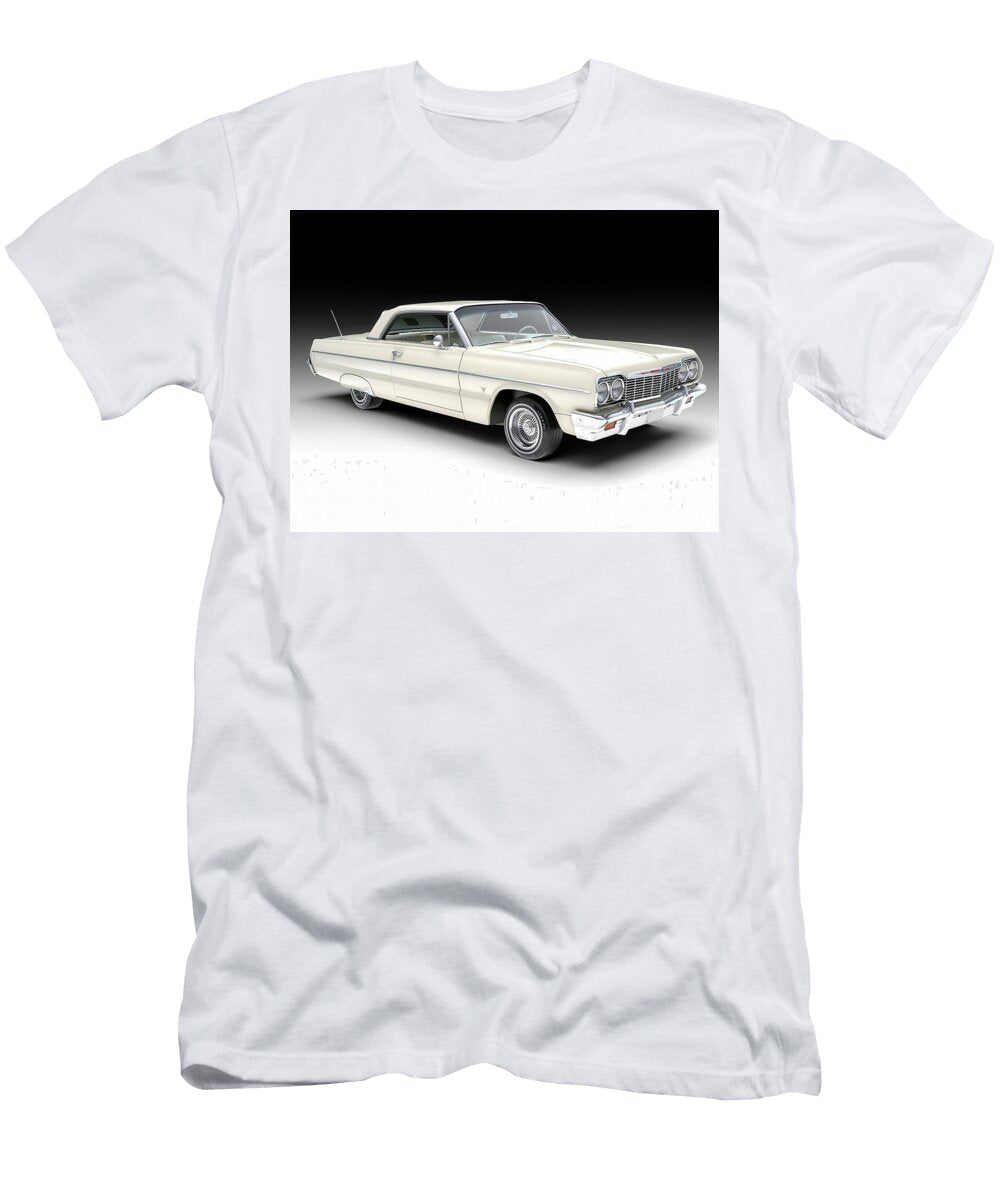 Cream Chevrolet Impala 1960s Classic American Car Vintage Lowrider Style Automobile Cathy Anderson T-Shirt