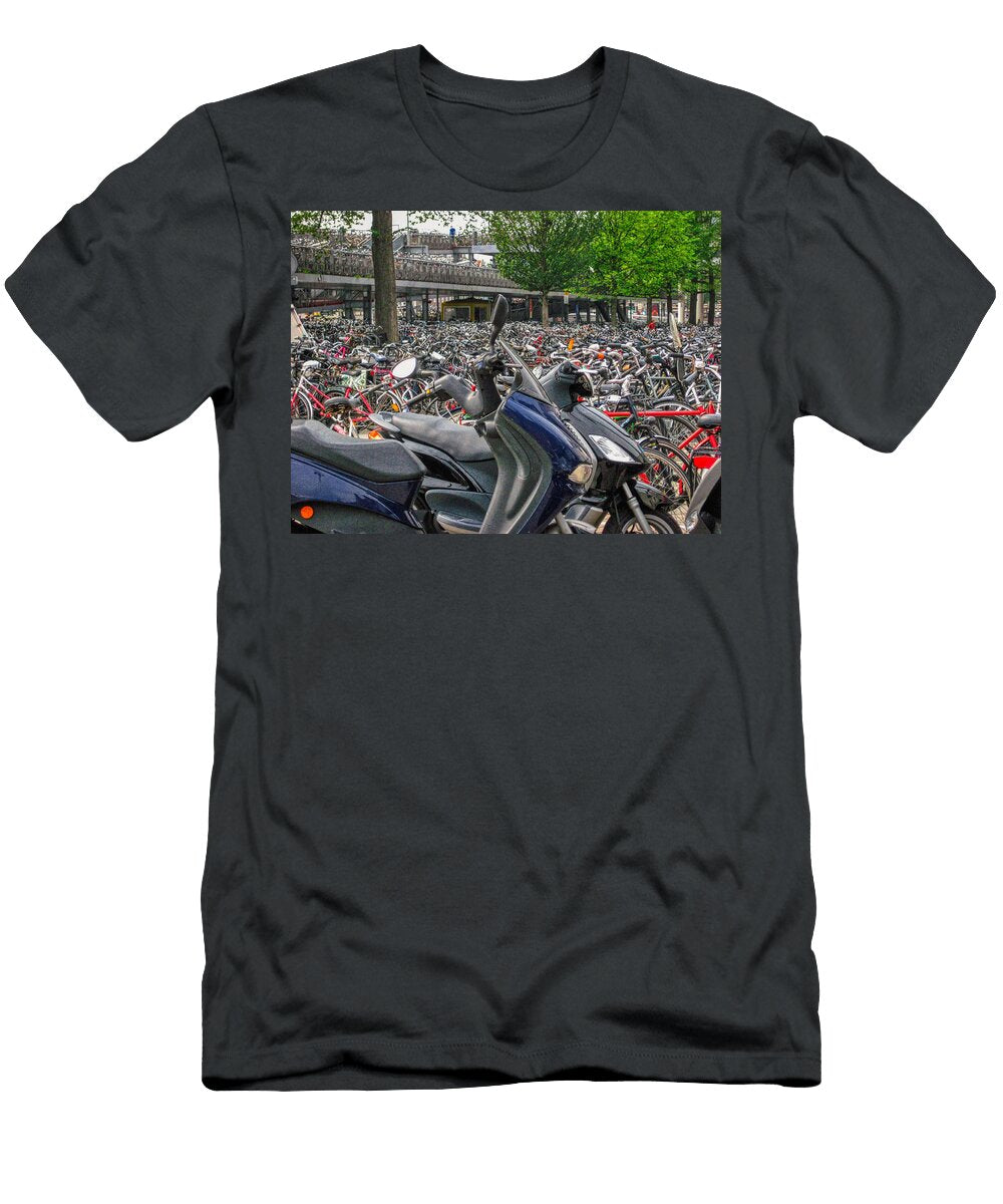 Crowded Bike Parking Josep M Bove Veciana T-Shirt
