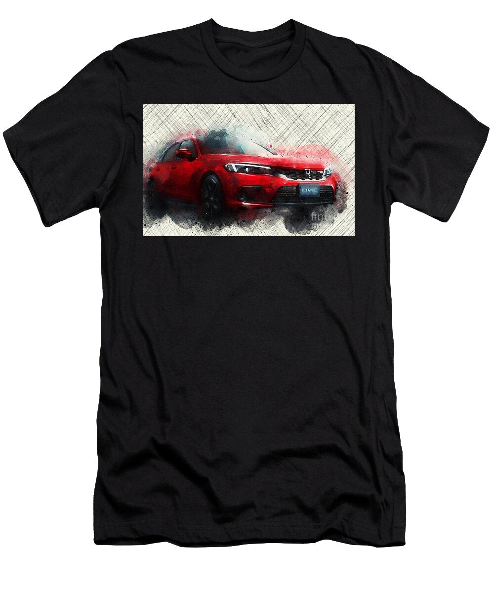 Cs2139 Honda Civic Hatchback 2021 Cars Ola Kunde T-Shirt