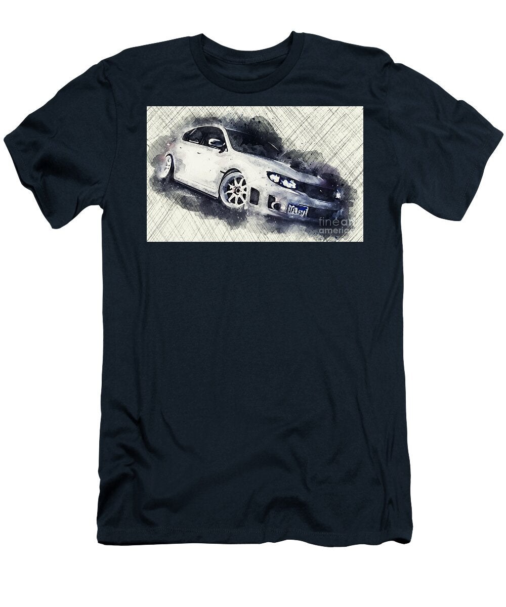 Cs5308 White Subaru Wrx Hatchback Jdm Car Jdm Ola Kunde T-Shirt