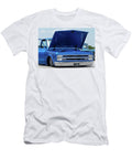 Custom 70s Blue Pickup Truck 071721 Rospotte Photography T-Shirt
