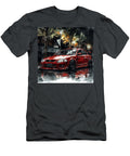 Custom Car Design Red Car Artwork Mazda 3 2003 Japan Hatchback Jdm Car Vintage Rainy Cityscape Grayson Sheppard T-Shirt