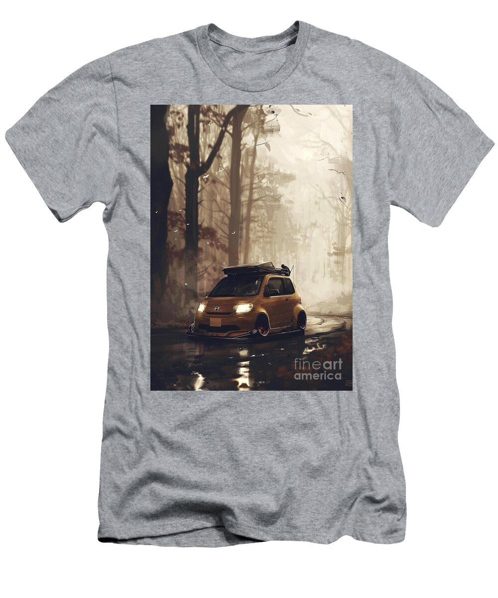 Custom Car in a Misty Forest Lowell Harann T-Shirt