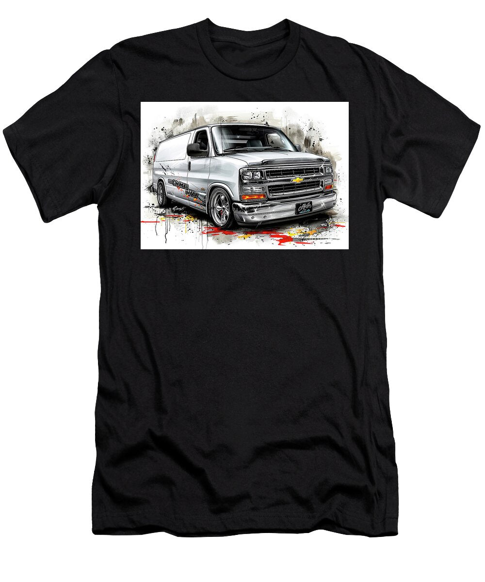 Custom Chevrolet Van Illustration Digital Artwork Lowell Harann T-Shirt