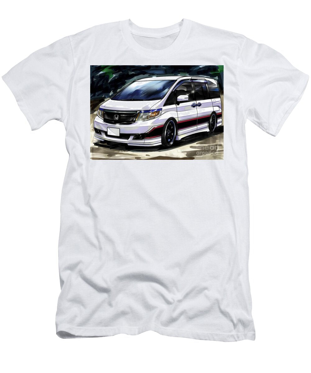 Custom Honda Minivan Jdm Style Car Illustration Destiney Sullivan T-Shirt