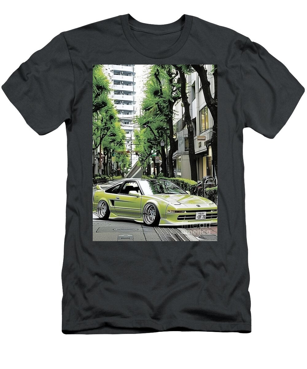 Custom Japanese Sports Honda Cr X Car in Urban Setting Lowell Harann T-Shirt