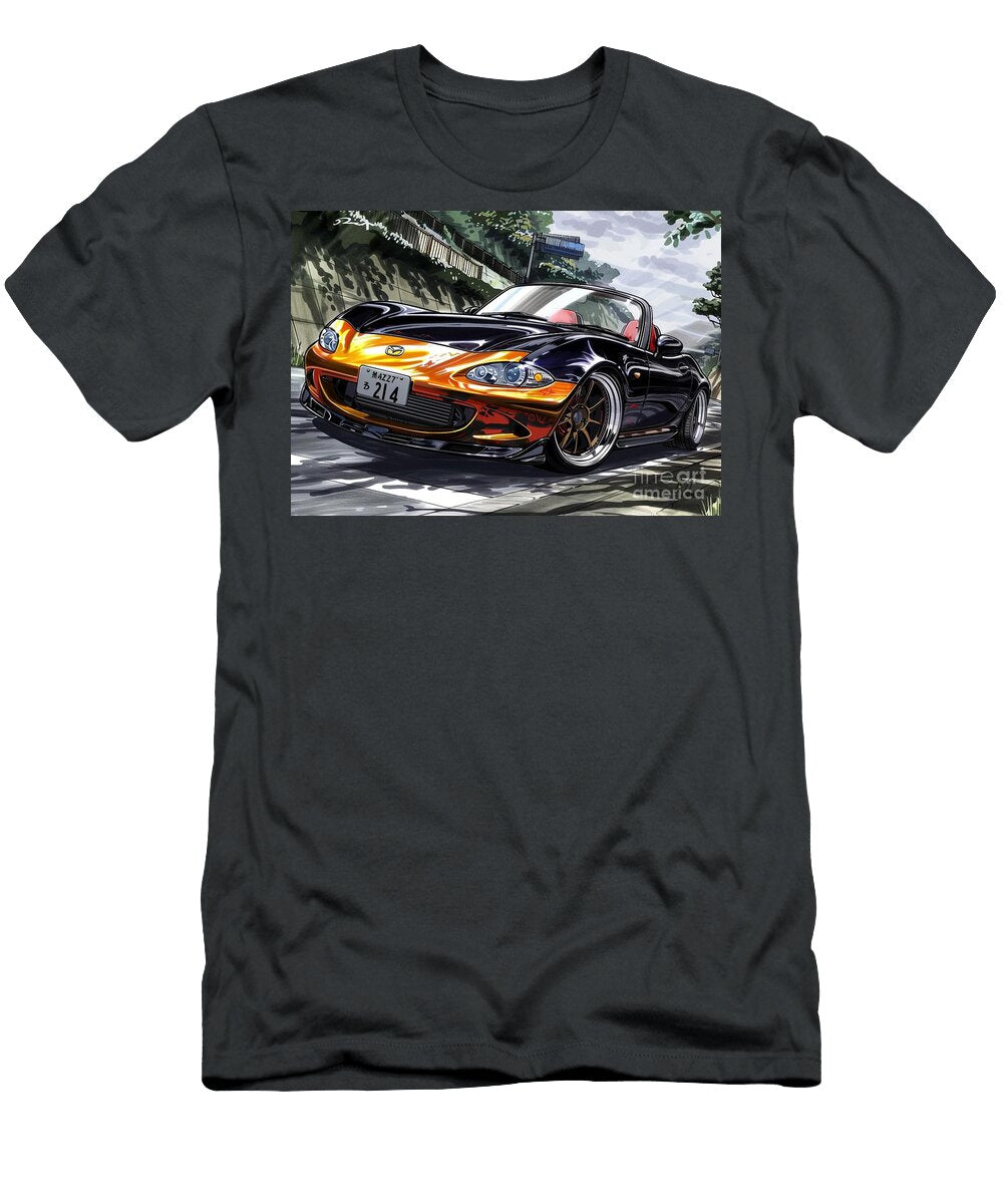 Custom Mazda Mx 5 Miata Sports Car Illustration Destiney Sullivan T-Shirt