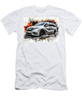 Custom Minivan Digital Art Silver Honda Odyssey Car with Black Wheels and Water Splash Lowell Harann T-Shirt