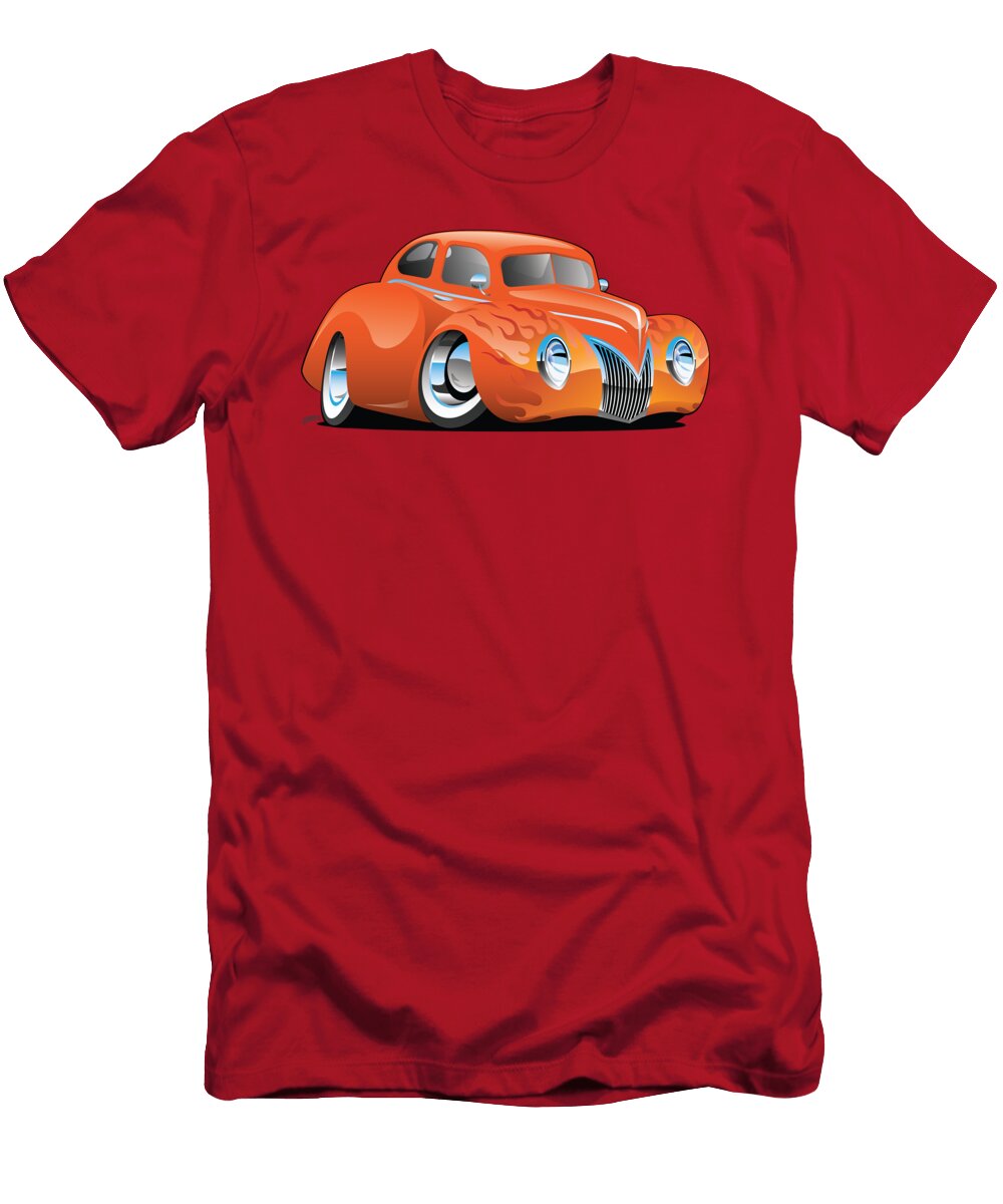 Custom Street Rod Vintage Car Cartoon Jeff Hobrath T-Shirt