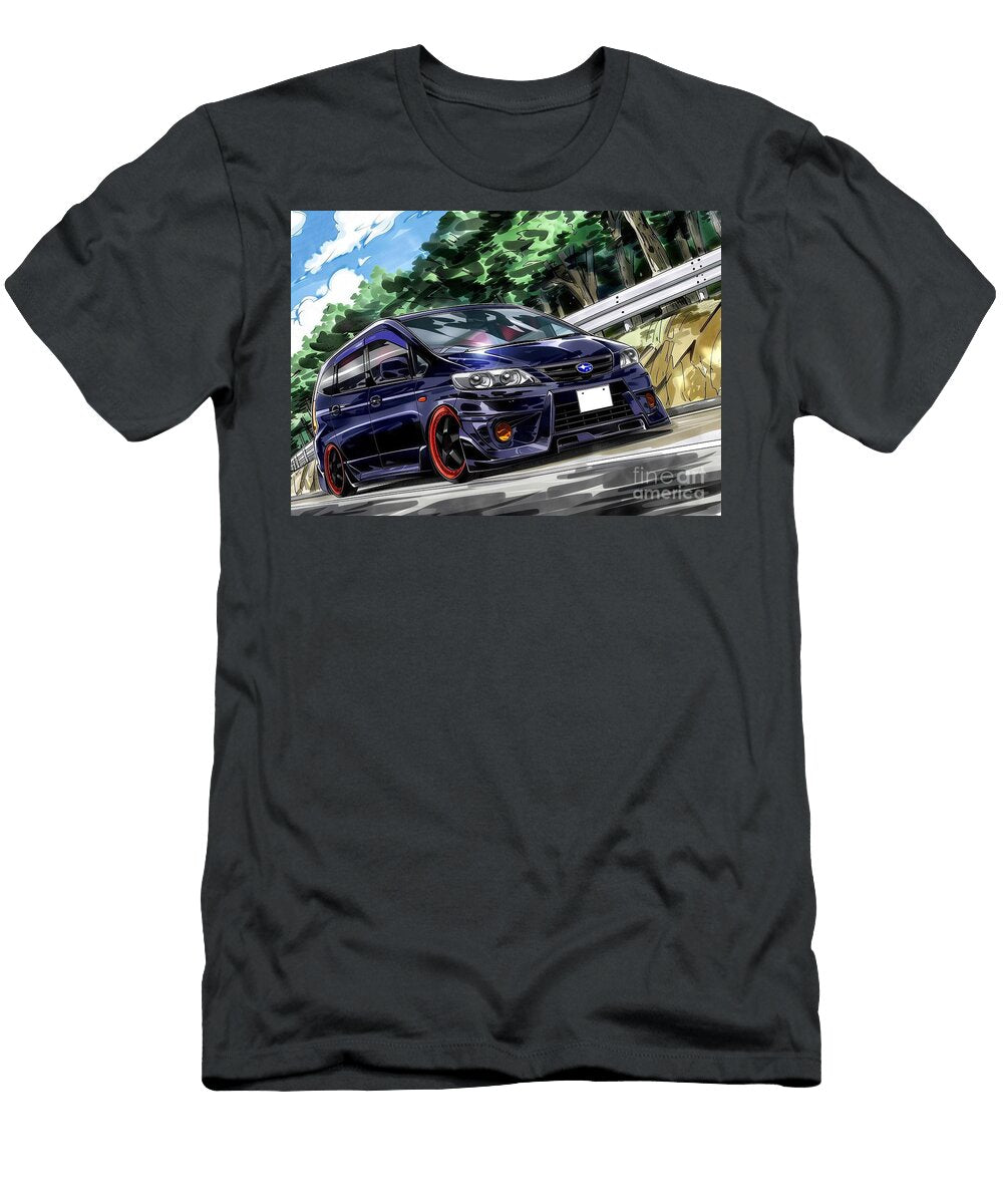 Custom Subaru Minivan Illustration Jdm Street Racing Style Destiney Sullivan T-Shirt