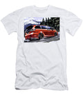 Custom Toyota Minivan Drifting on a Snowy Mountain Road Destiney Sullivan T-Shirt