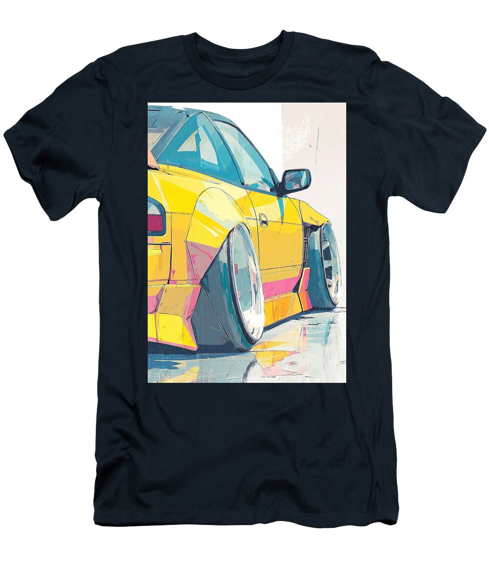 Customized Yellow Drift Car Nissan Silvia Jdm Car Lois Russo T-Shirt