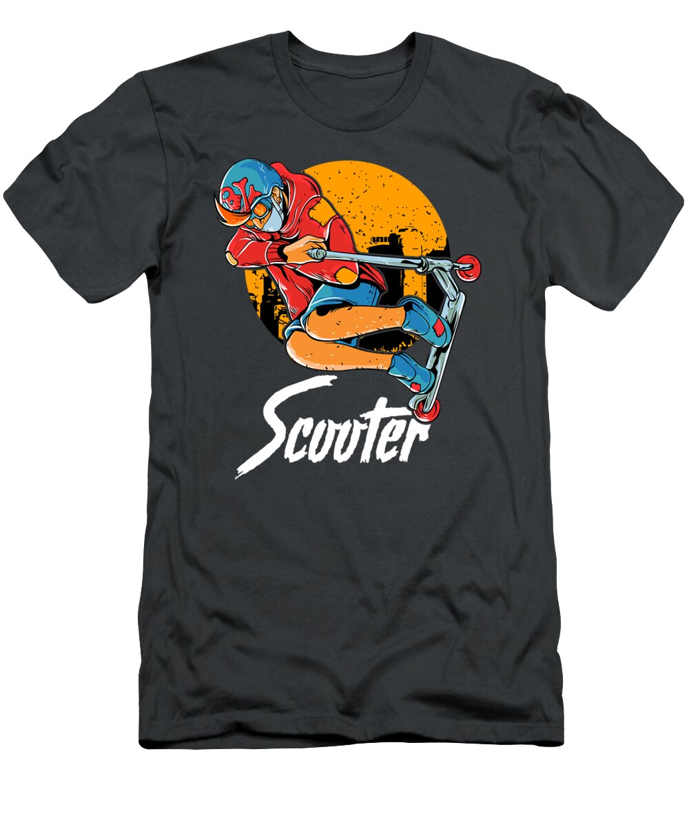 Cute Funny Scooter Kid Riding Tricks Melanm Lilly T-Shirt