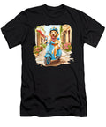 Cute Golden Retriever Dog Riding Scooter Streets Sophie Eleanor T-Shirt