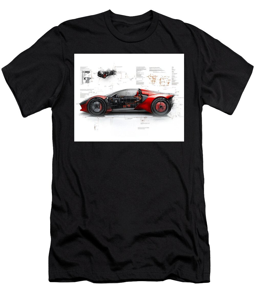 Da Vincis Study of Electric Speed Frederick Vellani T-Shirt